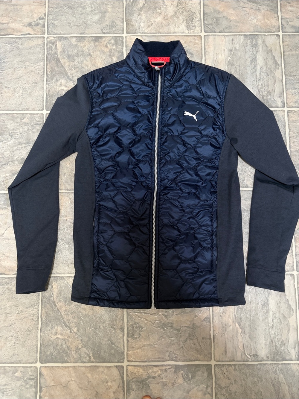 Puma Navy Quilted Performance Jacket